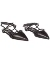 Christian Louboutin Bombina Leather Flat (authentic ) In Black