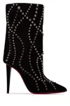 Christian Louboutin Elegant Calf Leather Boots For Women In Black