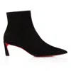 Christian Louboutin Condora Black Leather Ankle Boots In Black