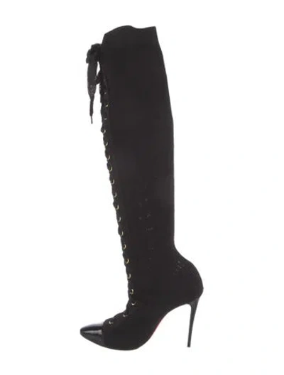 Pre-owned Christian Louboutin Boots In Black