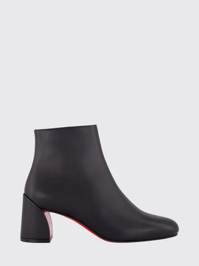 Christian Louboutin Jane 55 Leather Ankle Boots In Black