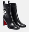 Christian Louboutin Womens Booty Lock 70 Leather Heeled Courts Blac In Black