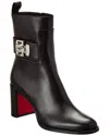 Christian Louboutin Booty Lock 70 Leather Boot In Black