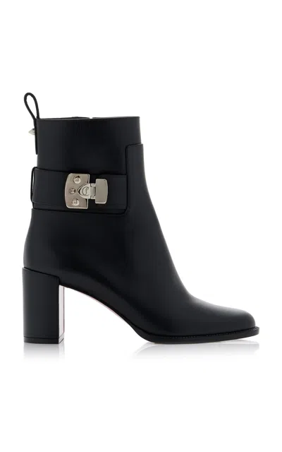 CHRISTIAN LOUBOUTIN BOOTY LOCK 70MM LEATHER ANKLE BOOTS