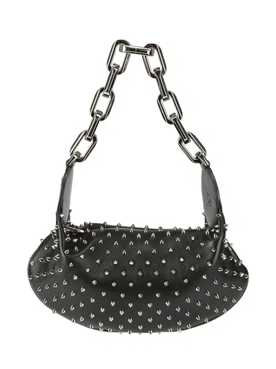 Christian Louboutin Borsa In Black/silver/silver