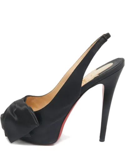 Pre-owned Christian Louboutin Bow-detail Pumps In Black