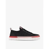 CHRISTIAN LOUBOUTIN PEDRO JUNIOR COTTON-BLEND LOW-TOP TRAINERS