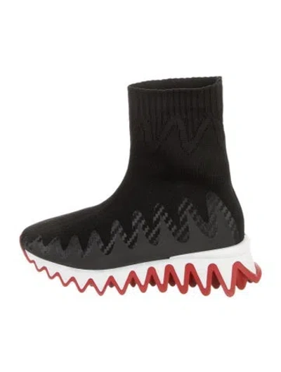 Pre-owned Christian Louboutin Kids' Boys' High Top Sneakers In Black
