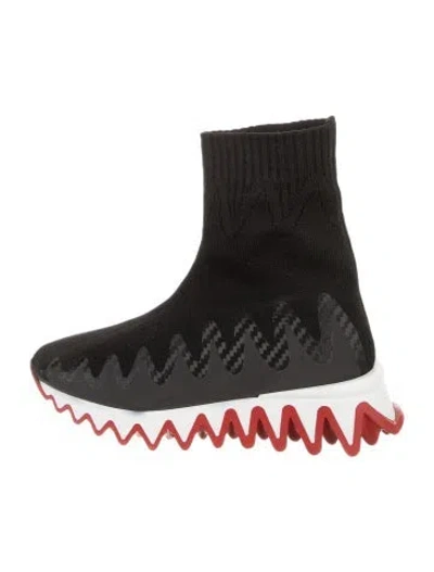 Pre-owned Christian Louboutin Kids' Boys' High Top Sneakers In Black