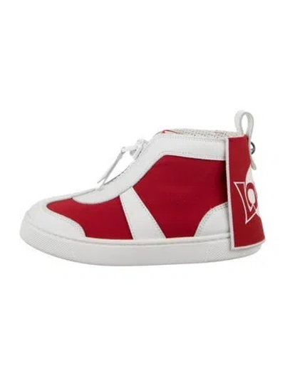 Pre-owned Christian Louboutin Kids' Boys' High Top Sneakers In Red