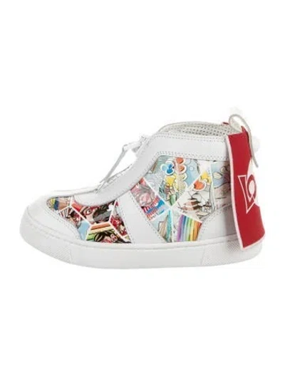 Pre-owned Christian Louboutin Kids' Boys' High Top Sneakers In White