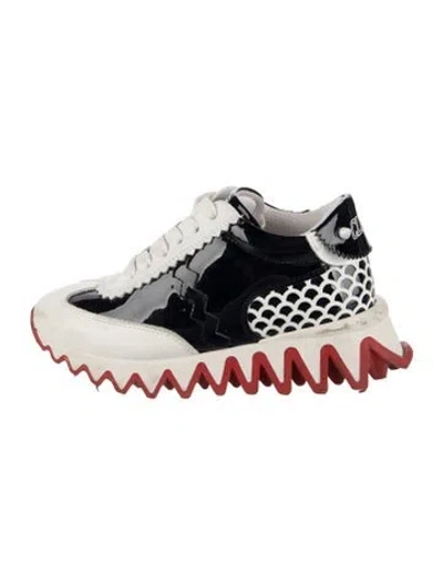 Pre-owned Christian Louboutin Kids' Boys' Mini Shark Sneakers In White