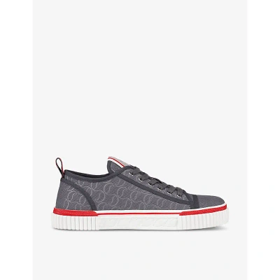 Christian Louboutin Boys Smoky Kids Pedro Junior Cotton-blend Low-top Trainers