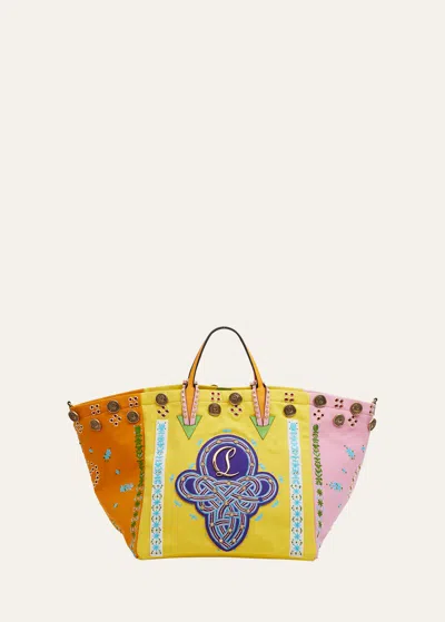 CHRISTIAN LOUBOUTIN BREIZCABA LARGE TOTE IN CANVAS