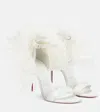 Christian Louboutin Loubigirl Raffia Sandals In Bianco/lin Bianco