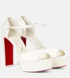 Christian Louboutin Bridal Sandaloo 130 Crepe Satin Sandals In White