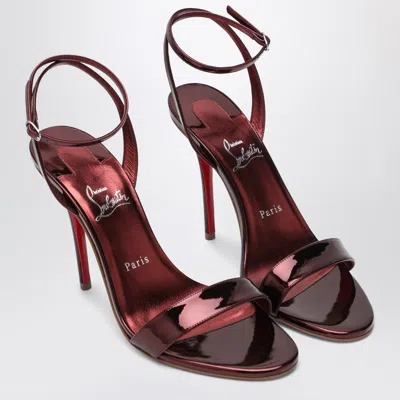 Christian Louboutin Brown Palio Miss Z High-heeled Sandals In Burgundy