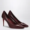 Christian Louboutin Elegant Patent Calf Leather Heels In Brown