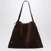 Christian Louboutin Brown Suede Baggy Tote Bag