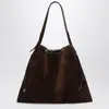 Christian Louboutin Brown Suede Baggy Tote Bag Women In Neutral