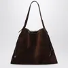 Christian Louboutin Brown Suede Baggy Tote Bag Women
