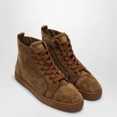 Christian Louboutin Brown Suede Louis High-top Sneakers