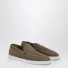 Christian Louboutin Brown Suede Varsiboat Boat Shoes Men In Brown
