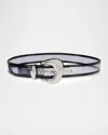 Christian Louboutin Bubble Belt In Clear Pvc And Patent Leather In Black
