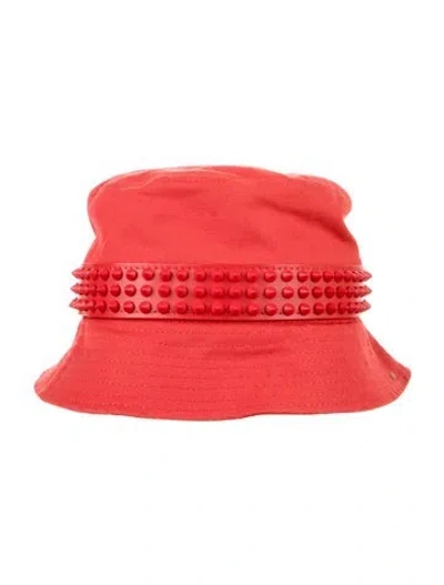 Pre-owned Christian Louboutin Bucket Hat In Red