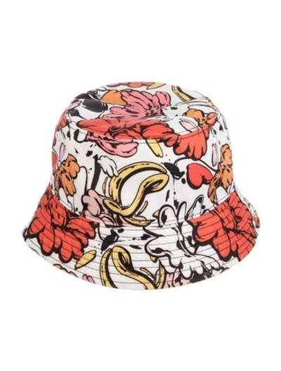 Pre-owned Christian Louboutin Bucket Hat In White