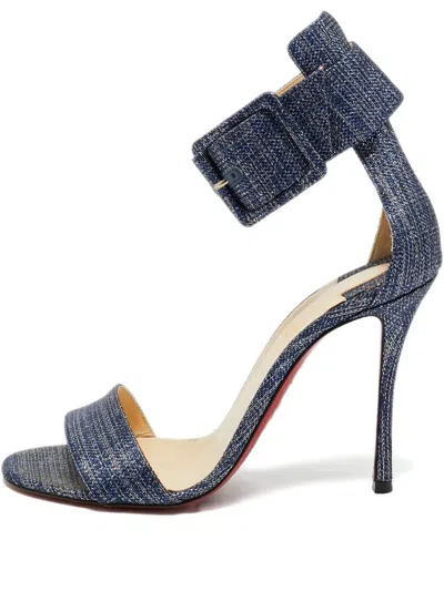 Pre-owned Christian Louboutin Buckle-fastening Sandals In Blue