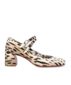 Christian Louboutin Miss Jane 55 Silk Pump In Nude