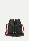 Christian Louboutin By My Side Bucket Bag In Leather With Cl Logo In Black/black