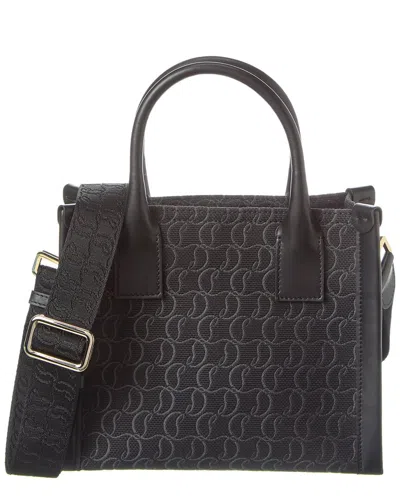 Christian Louboutin By My Side Canvas & Leather Tote In Black