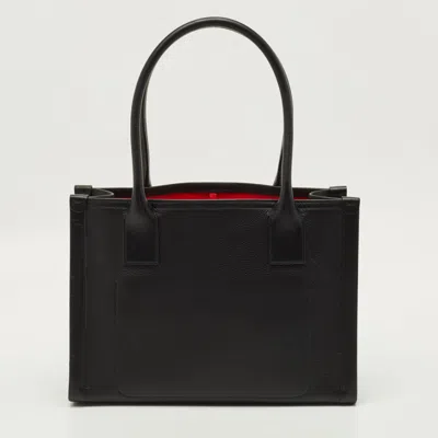 Pre-owned Christian Louboutin By My Side Large Black Leather Tote