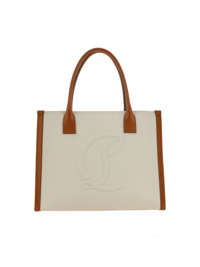 Christian Louboutin By My Side Large Handbag In Natural/cuoio