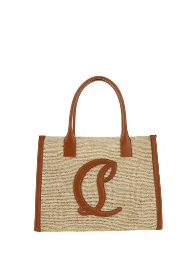 Christian Louboutin By My Side Large Tote Handbag In Natural/cuoio