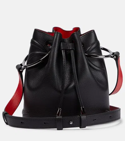 Christian Louboutin By My Side Leather Bucket Bag In Black