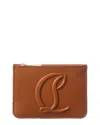 Christian Louboutin By My Side Leather Wallet In Brown