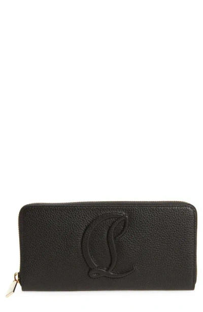 Christian Louboutin By My Side Leather Continental Wallet In Black