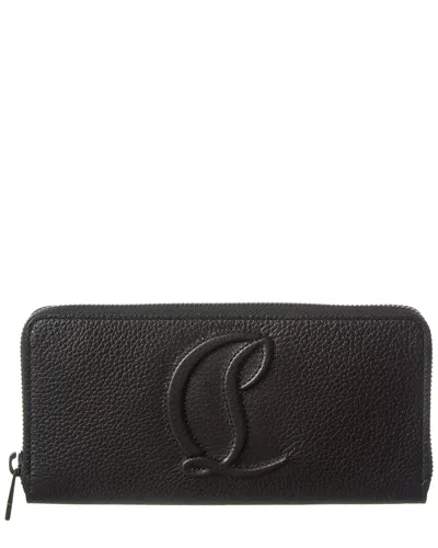 Christian Louboutin Womens Leche By My Side Logo-embossed Leather Wallet In Black