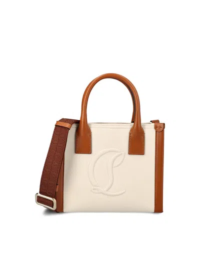 Christian Louboutin By My Side Logo Patch Tote Bag In White