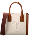 CHRISTIAN LOUBOUTIN CHRISTIAN LOUBOUTIN BY MY SIDE MINI CANVAS & LEATHER TOTE
