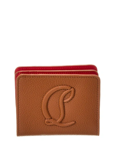 Christian Louboutin By My Side Mini Leather Wallet In Brown