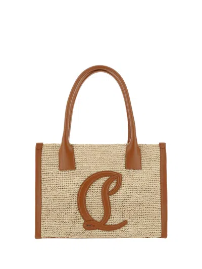 Christian Louboutin By My Side Small Handbag In Natural/cuoio