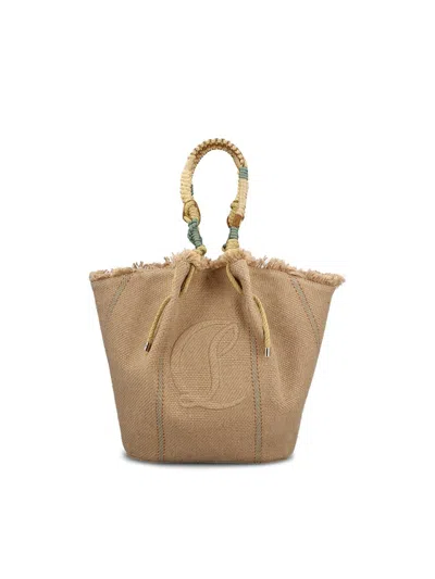 Christian Louboutin By My Side Top Handle Bag In Beige