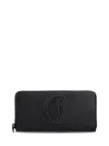 Christian Louboutin By My Side Zip-around Wallet In Black/black