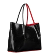 CHRISTIAN LOUBOUTIN CABAROCK LARGE PATENT LEATHER TOTE BAG