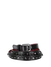 Christian Louboutin Cabata Belt 15 Mm In Black