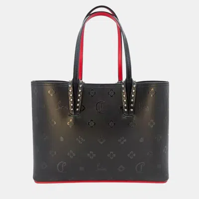 Pre-owned Christian Louboutin Cabata Black/red Leather Tote Bag